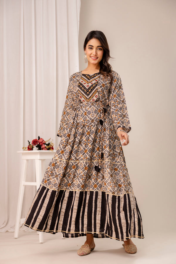 Printed Anarkali Dress